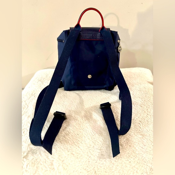 LONGCHAMP Mini Le Pliage Backpack, Navy - Picture 4 of 7